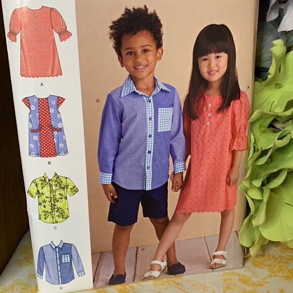 Simplicity size 4T shirt and dress pattern - Picture 2 of 4